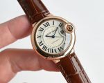 Cartier 18K Gold 28/33/36MM Automatic Movement Women's White Watch